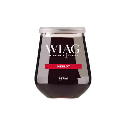 WIAG 24 Pack Single Varietal Wine Cups 187ml Stemless Stemmed Reusable PET Australian Made
