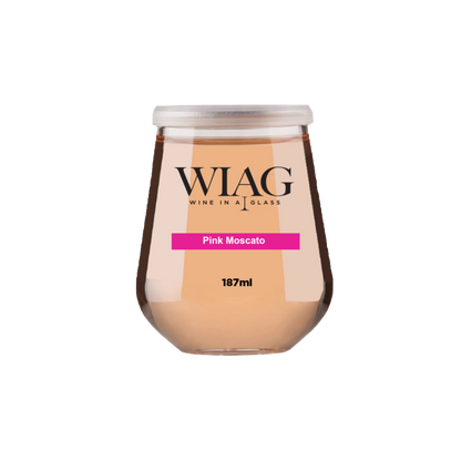 WIAG 24 Pack Single Varietal Wine Cups 187ml Stemless Stemmed Reusable PET Australian Made