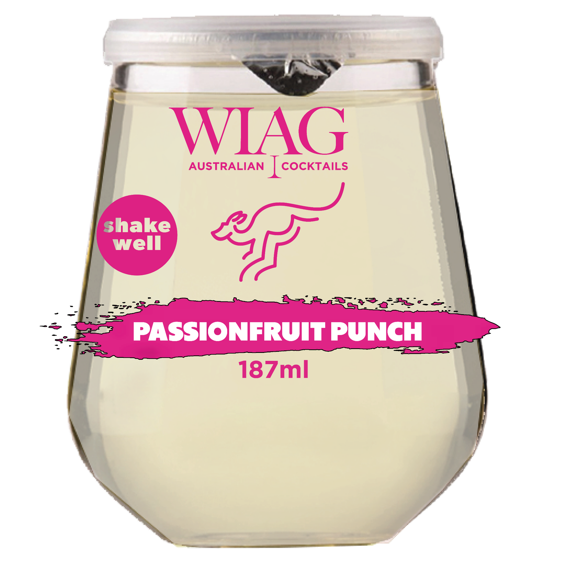 WIAG Passionfruit Punch Cocktails 12 Pack | 187ml Ready-to-Drink | 14% ABV Fruit Wine Cocktails | Australian Made - WIAG Global