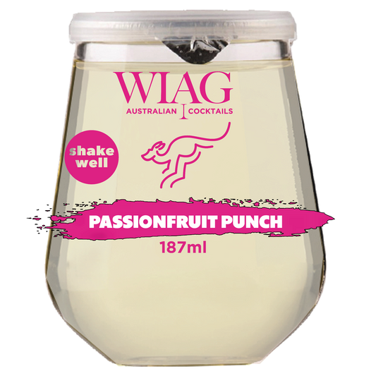 WIAG Passionfruit Punch Cocktails 12 Pack | 187ml Ready-to-Drink | 14% ABV Fruit Wine Cocktails | Australian Made - WIAG Global
