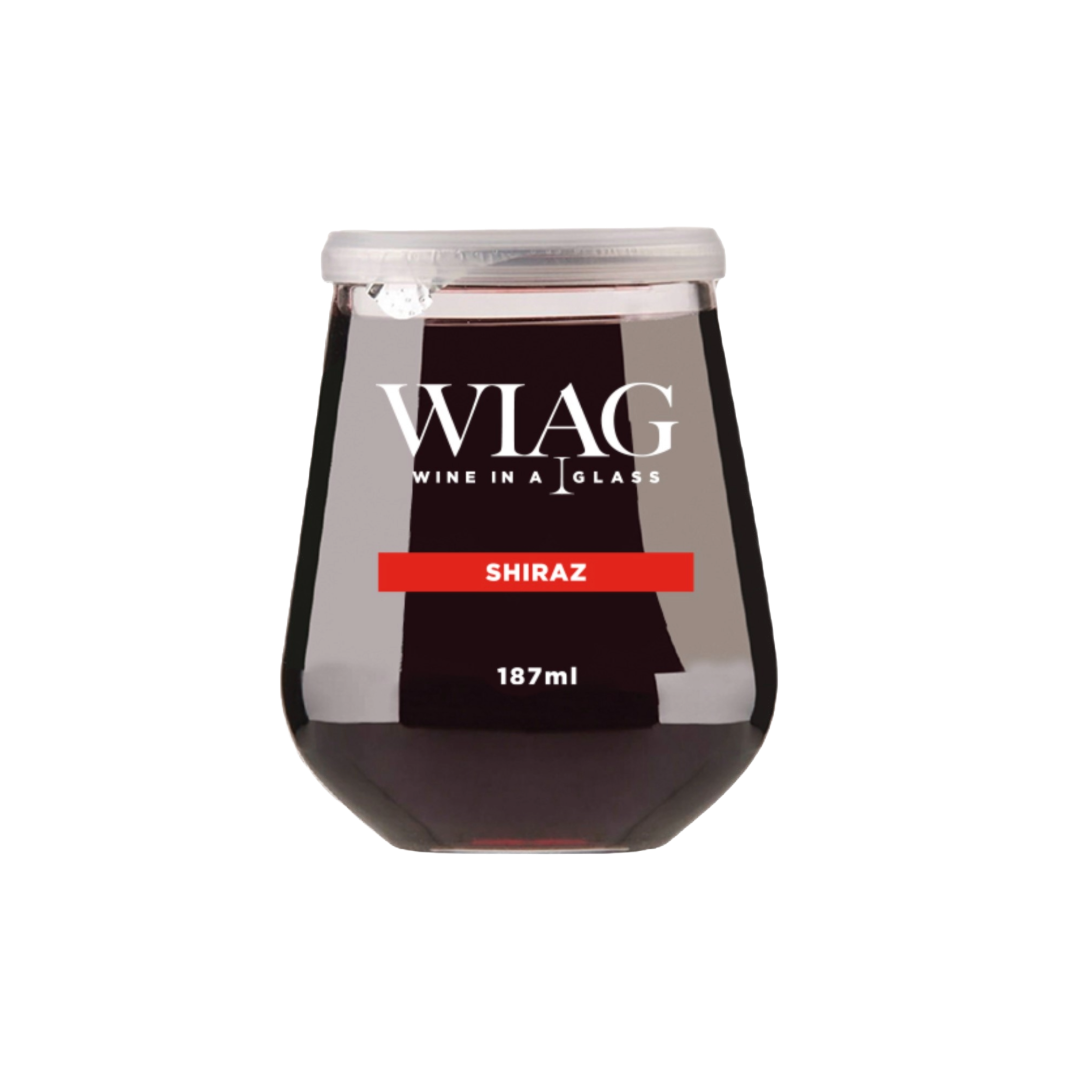 WIAG 24 Pack Single Varietal Wine Cups 187ml Stemless Stemmed Reusable PET Australian Made