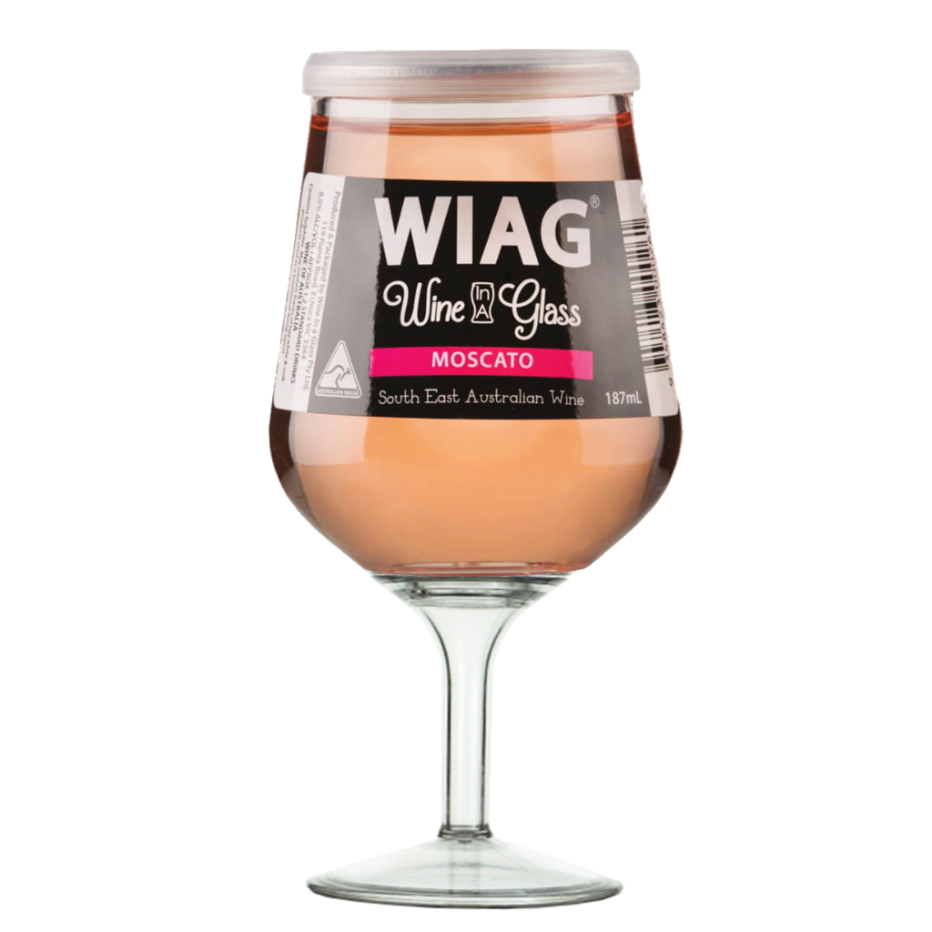 WIAG 24 Pack Single Varietal Wine Cups 187ml Stemless Stemmed Reusable PET Australian Made