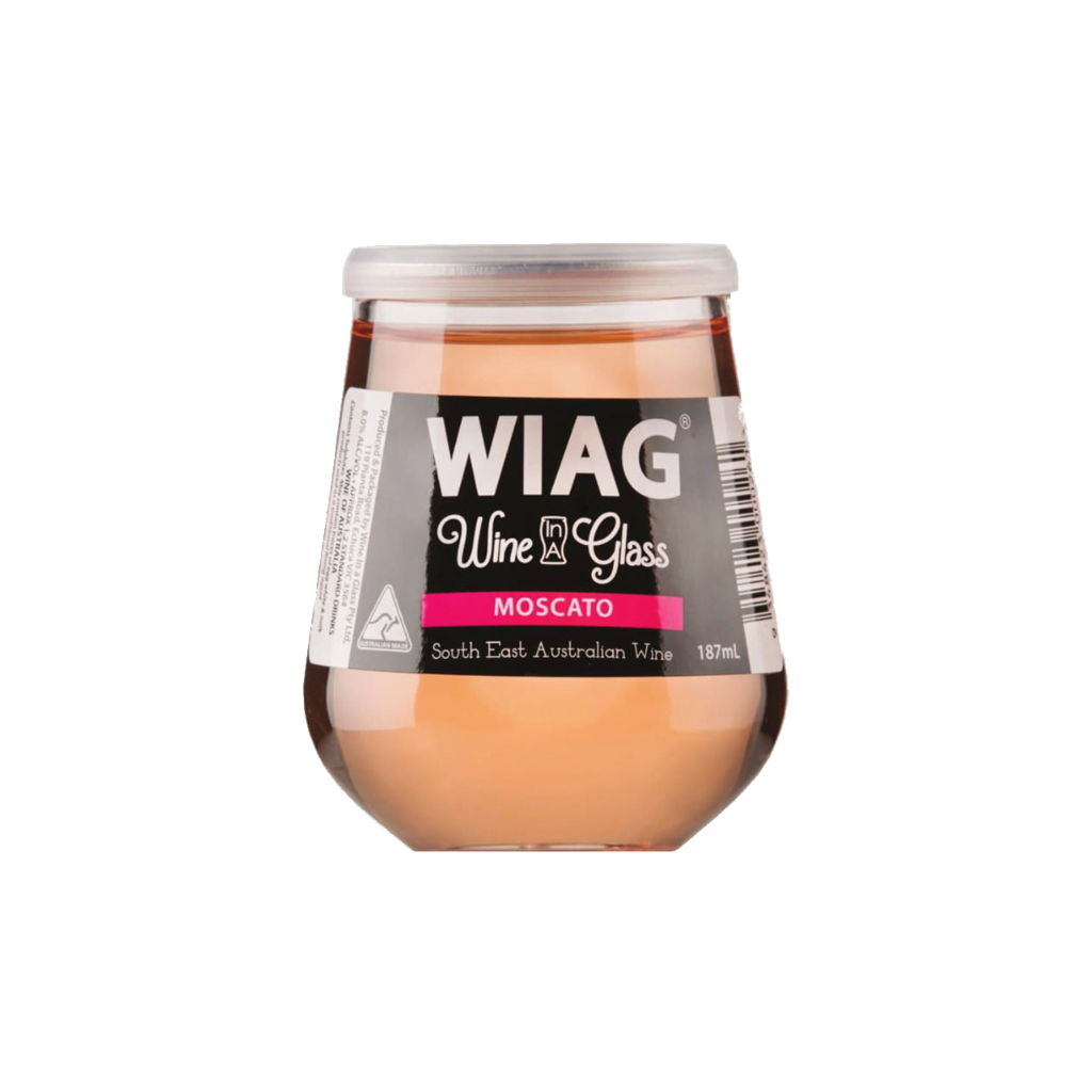 WIAG 24 Pack Single Varietal Wine Cups 187ml Stemless Stemmed Reusable PET Australian Made