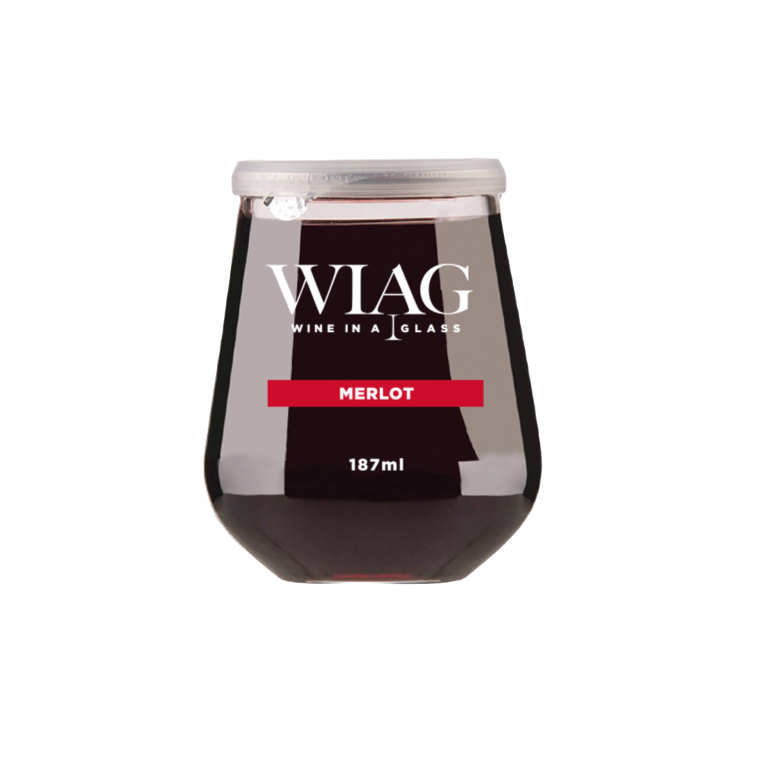 WIAG 24 Pack Single Varietal Wine Cups 187ml Stemless Stemmed Reusable PET Australian Made