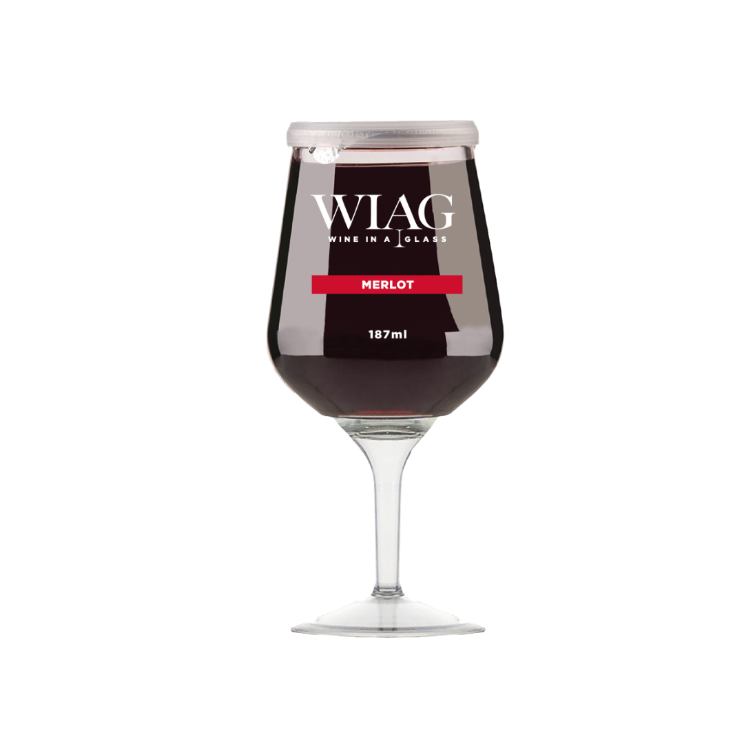 WIAG 24 Pack Single Varietal Wine Cups 187ml Stemless Stemmed Reusable PET Australian Made