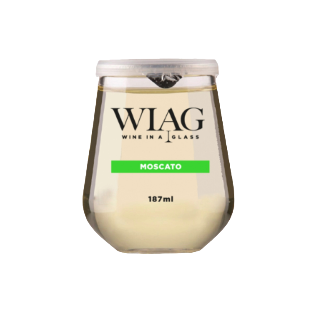 WIAG 24 Pack Single Varietal Wine Cups 187ml Stemless Stemmed Reusable PET Australian Made