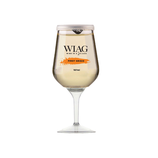 WIAG 24 Pack Single Varietal Wine Cups 187ml Stemless Stemmed Reusable PET Australian Made