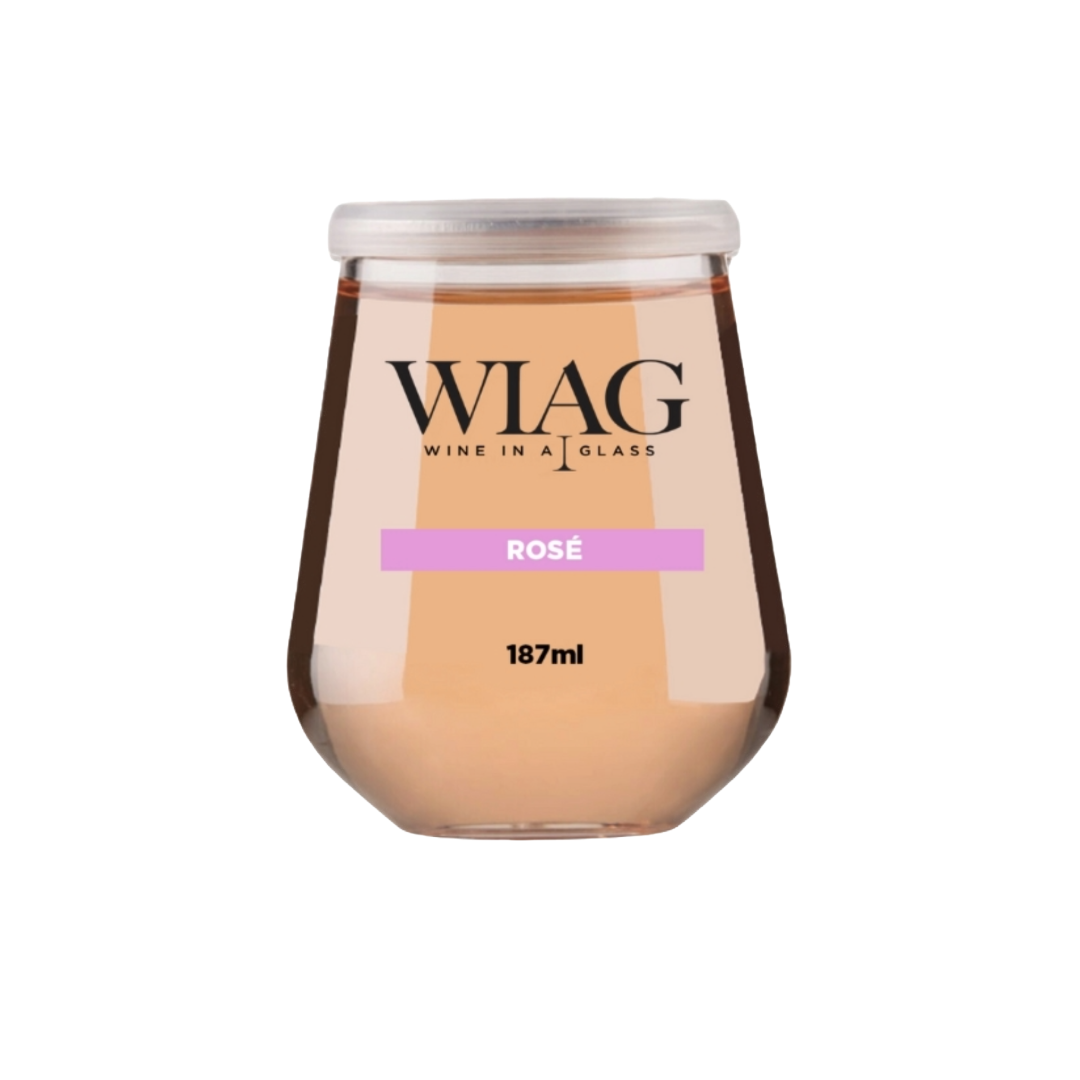 WIAG 24 Pack Single Varietal Wine Cups 187ml Stemless Stemmed Reusable PET Australian Made