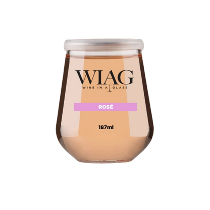 WIAG 24 Pack Single Varietal Wine Cups 187ml Stemless Stemmed Reusable PET Australian Made