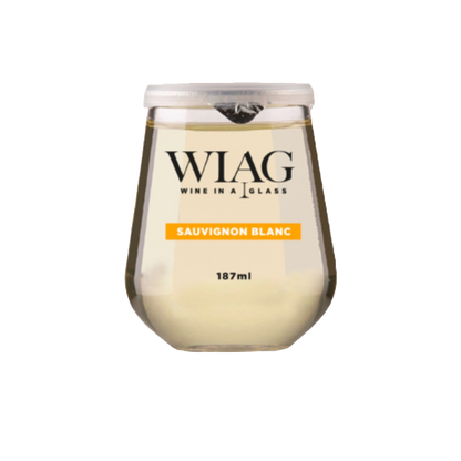 WIAG 24 Pack Single Varietal Wine Cups 187ml Stemless Stemmed Reusable PET Australian Made