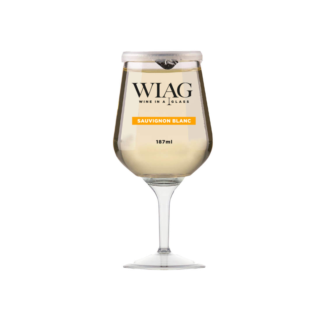 WIAG 24 Pack Single Varietal Wine Cups 187ml Stemless Stemmed Reusable PET Australian Made