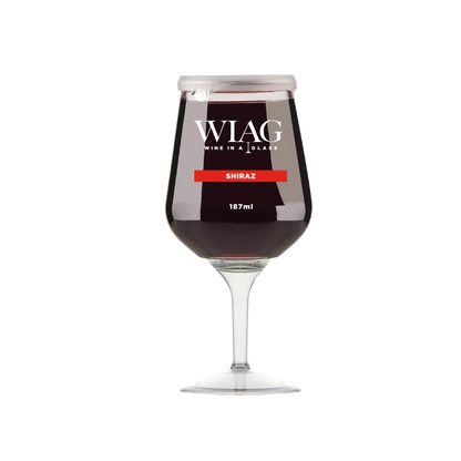 WIAG 24 Pack Single Varietal Wine Cups 187ml Stemless Stemmed Reusable PET Australian Made